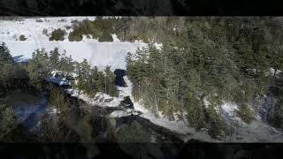Drone Video Winter Scene of Appleton Park Ontario
