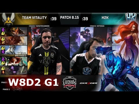 Vitality vs H2K Gaming | Week 8 Day 2 S8 EU LCS Summer 2018 | VIT vs H2K W8D2