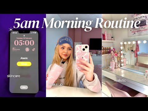 REALISTIC 5AM MORNING ROUTINE 😴⏰