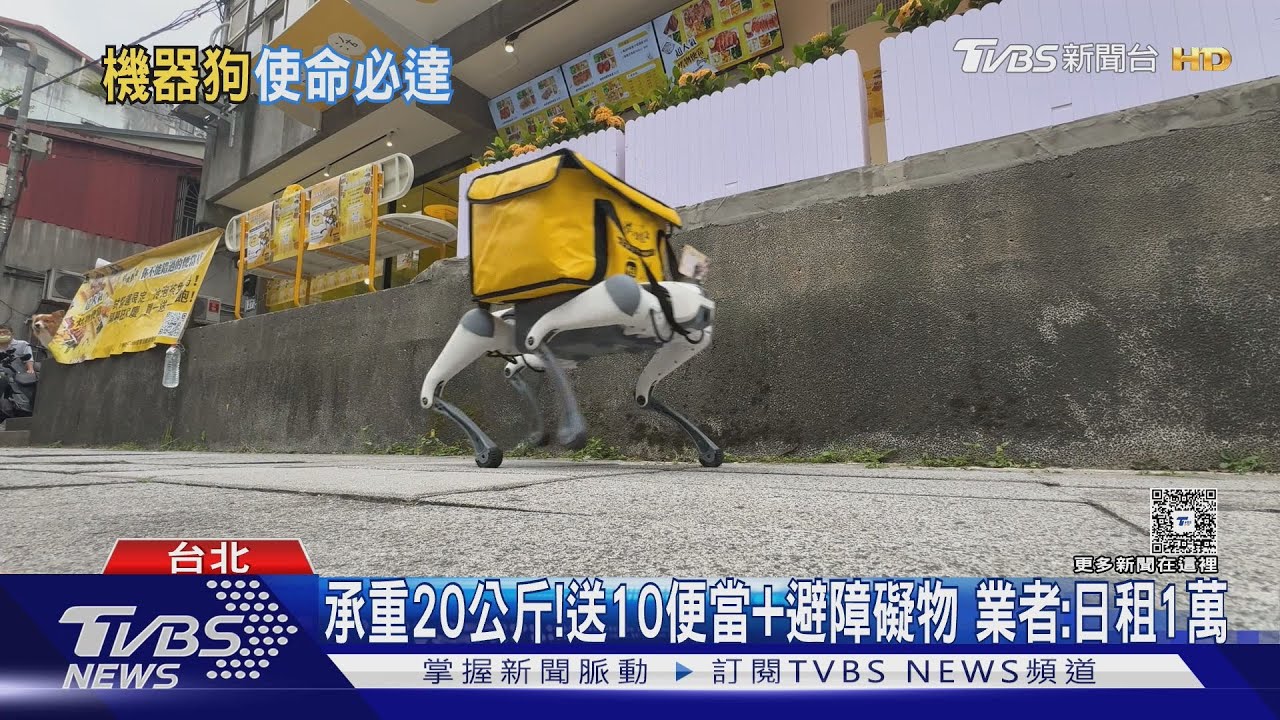 AI機器狗上街「宣傳.外送」業者:GPS無人送餐