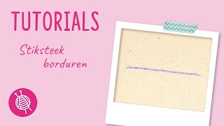 stiksteek borduren back stitch