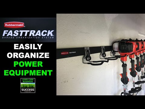 Rubbermaid Fast Track Garage Organization System Review | Best System For Lawn Care Business