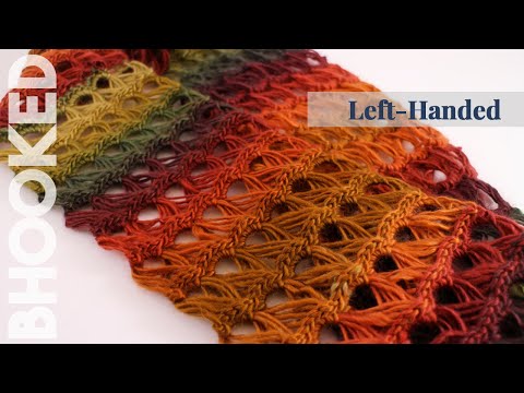 {Left Handed} Broomstick Lace Infinity Scarf Free Crochet Pattern