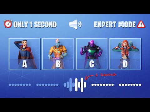GUESS THE FORTNITE DANCE LISTENING 1 SECOND - FORTNITE CHALLENGE | tusadivi
