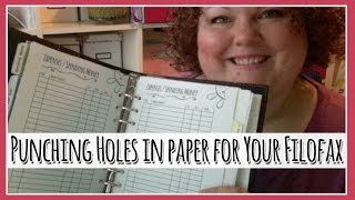 How to punch 6 holes for your filofax paper with a two hole puncher