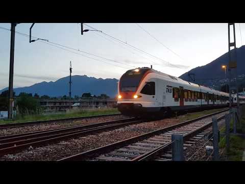 SBB CFF FFS - RABe 524 TiLo "FLIRT" - S20 Biasca-Bellinzona-Locarno - Train Transit