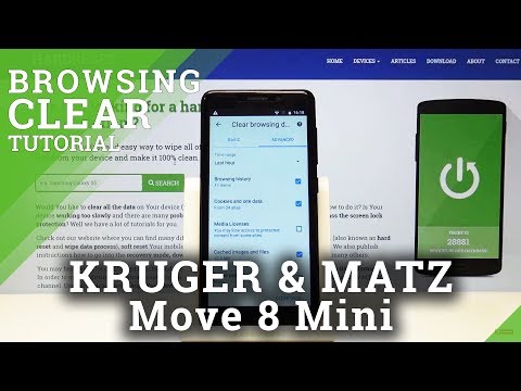 How to Clear Browser Data in KRUGER & MATZ Move 8 Mini - Delete History & Cookies