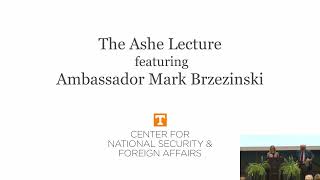 Fall 2025 Ashe Lecture featuring Ambassador Brzezinski
