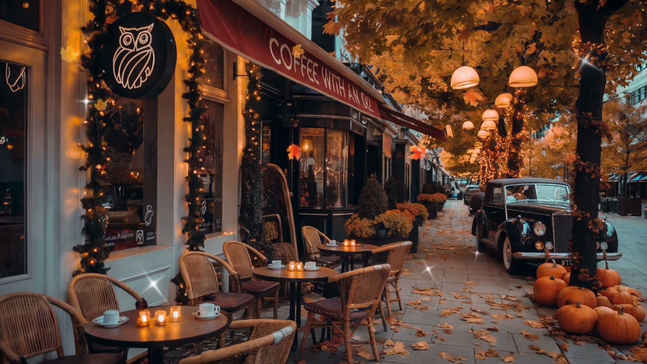 Sweet Autumn Jazz 🍂 Cozy Shop Ambiance ☕ Relaxing Music for Work & Study