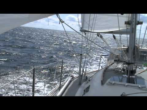 Grinde raumschots Fullspeed im kleinen Belt