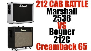 Video thumbnail for Bogner 212C vs Marshall 2536c (2x12 Cab Battle Creamback 65 Edition) by thejay (Big Battle Bear)