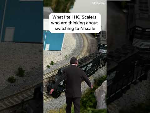 Half the size and twice the fun! #modeltrains #modelrailroad #Modelrailroading #nscale