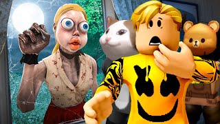 فيلم روبلوكس : جارتنا الجديدة فى الليل تحاول خطفنا ..! ???????? ونجحت انها تخطفنا كلنا ????