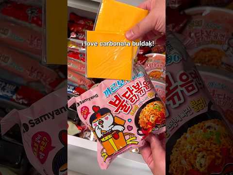 carbonara buldak ramen tteokbokki #buldak #buldakramen #buldaknoodles #conveniencestorefood