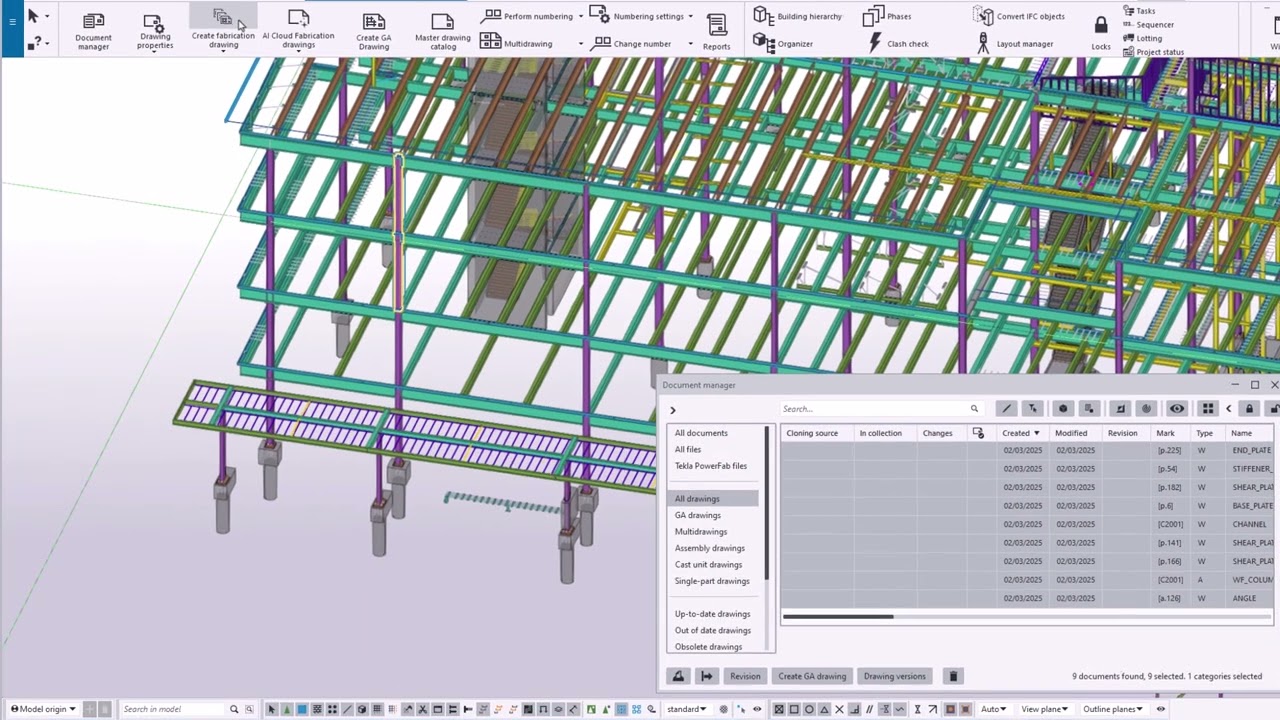 Fabrication Drawings in Tekla Structures 2025