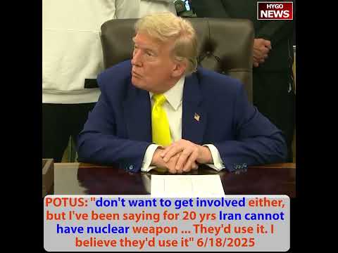 Trump: not looking for ceasefire, looking for total & complete victory; Fordow nuclear facility