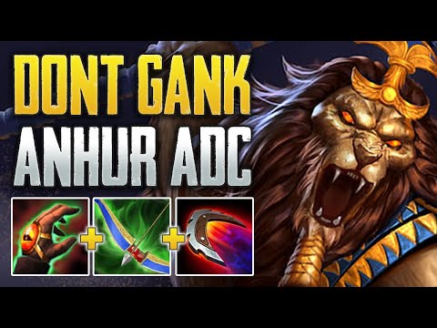 DON'T GANK THE ANHUR! Anhur ADC Gameplay (SMITE Ranked Conquest)