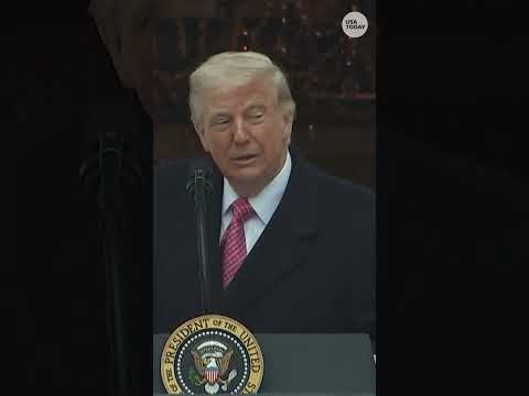 'That's a hell of a tractor': Trump admires gold tractor parked outside of White House