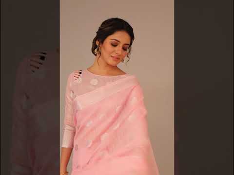 Bhargavi festive wear pink color cotton silk saree with blou...