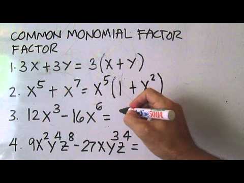 Factoring Common Monomial Factor