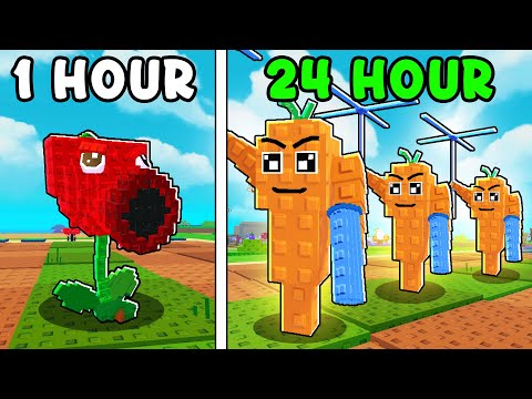 I Spent 24 HOURS in Plants VS Brainrots...
