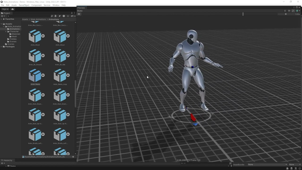 50 Male Animations 3D Model