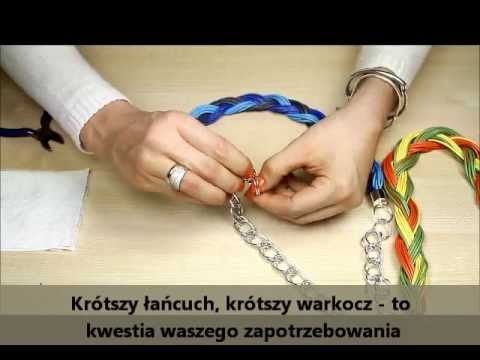 Kalait - jak zrobić naszyjnik - warkocz ze sznurków na łańcuchu