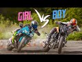 MOTO DRIFT BATTLE With WORLDS BEST WOMAN STUNT RIDER Sarah Lezito KTM Vs KAWASAKI RokON VLOG 139