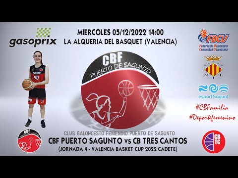 Videohighlights Cadete Gasoprix CBF Puerto - Cb Tres Cantos (J4 VALENCIA BASKET CUP 2022)