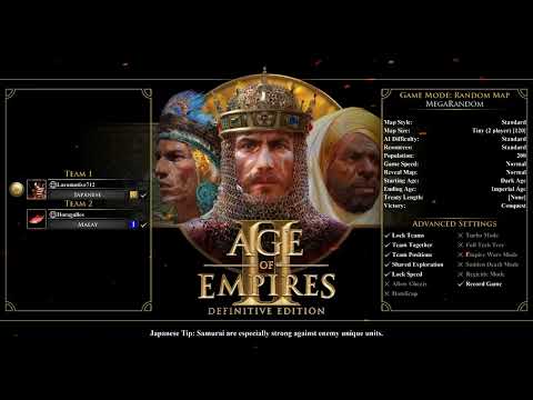 Japanese Archer Rush | Japanese vs. Malay on MegaRandom | (Gameplay, no mic).