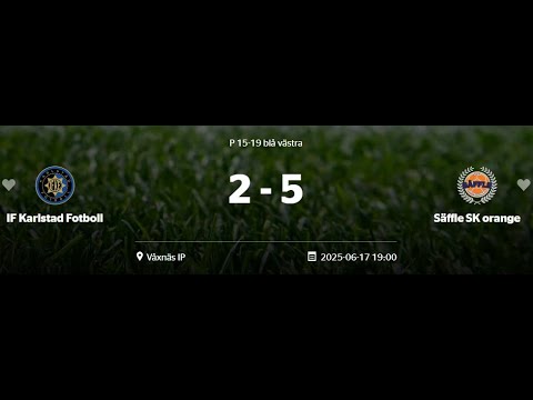 IF Karlstad Fotboll vs Säffle SK - P 15-19 blå västra 2025-06-17