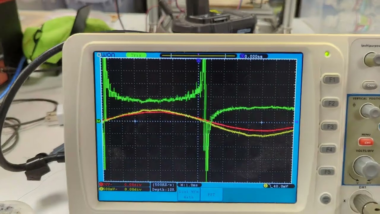 nichrome test 2, with oscope