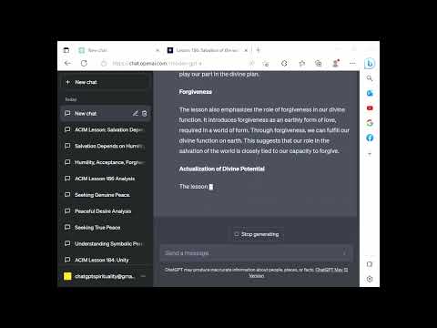 ChatGPT Spirituality ACIM Lesson 186 - Salvation of the world depends on me