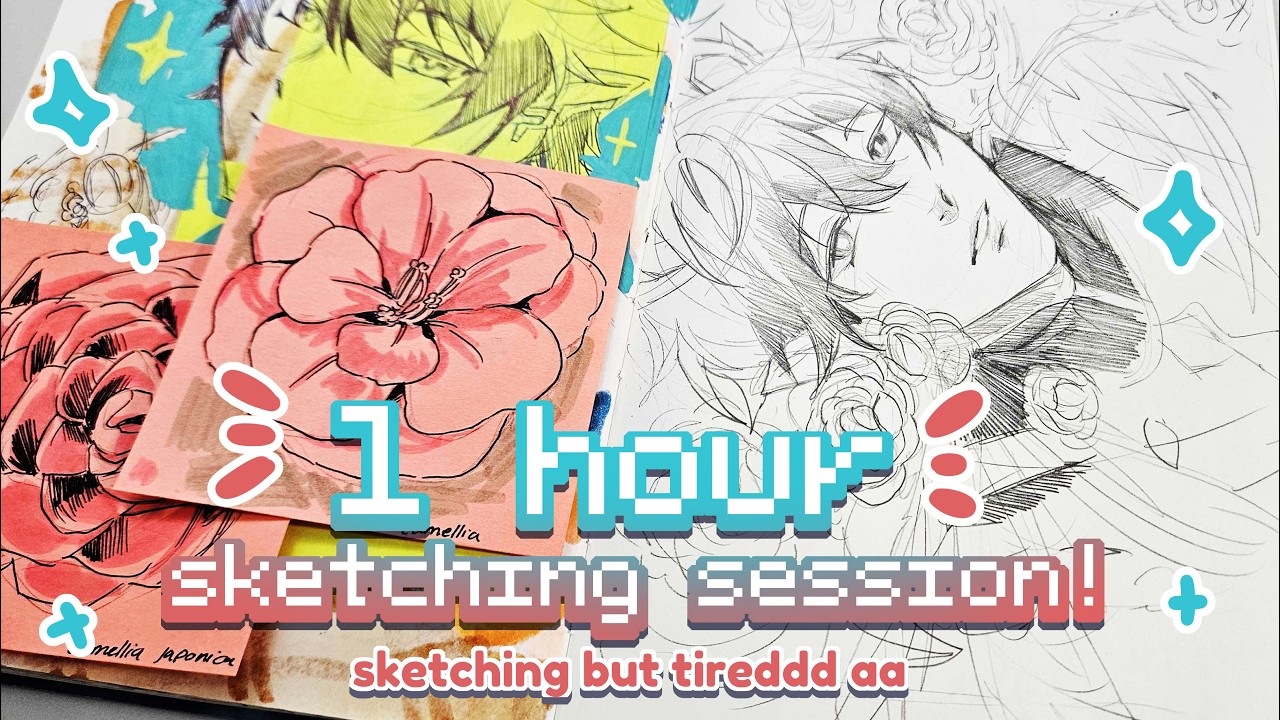 1 Hour Sketch With Me... to avoid burning out!🙇‍♀️