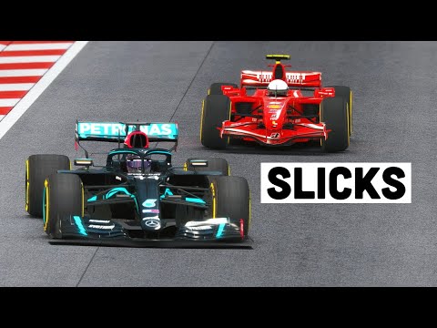 Mercedes F1 2020 vs Ferrari 2007 SLICK TYRES   Abu Dhabi Yes Marina