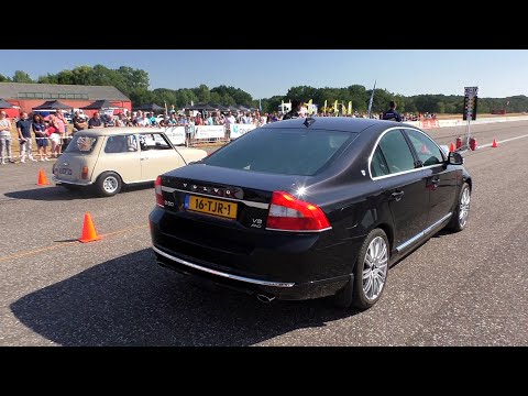 DRAGRACE Volvo S80 V8 vs. Golf GTI vs. Subaru Impreza vs. Nissan 350Z vs. Mini Cooper