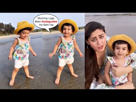 Tara Bhanushali Excited Feeling Sea Water First Time, Dancing On Beach With Mother Maahi Vij In Goa