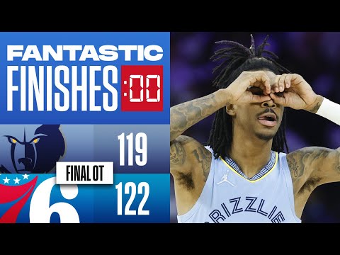 Final 1:47 WILD OT ENDING Grizzlies vs 76ers 🔥🔥