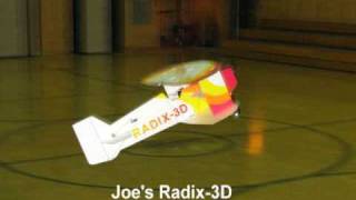 preview picture of video 'R/C Radix-3D Indoor Flying'