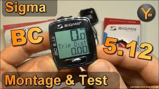 Montage, Bedienung & Testfahrt: Sigma BC 5.12 Fahrrad Computer / Tachometer mit 5 Funktionen