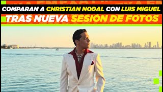 Comparan a Christian Nodal con Luis Miguel tras nueva sesión de fotos
