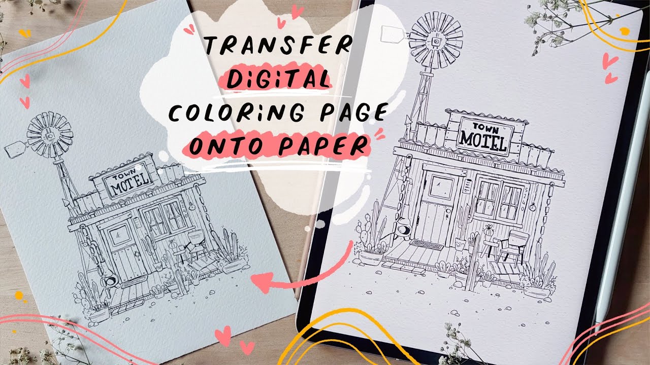 How To Trace Printable Coloring Page Onto Paper