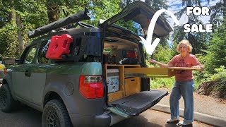 Selling my Honda Element Custom Camper & some Tiny Home Cooking just for You!