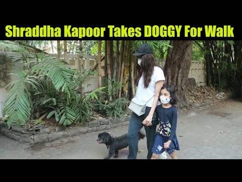 Shraddha Kapoor Carries A STICK, As She Takes Her DOGGY For A Walk Along With Her CUTE Niece