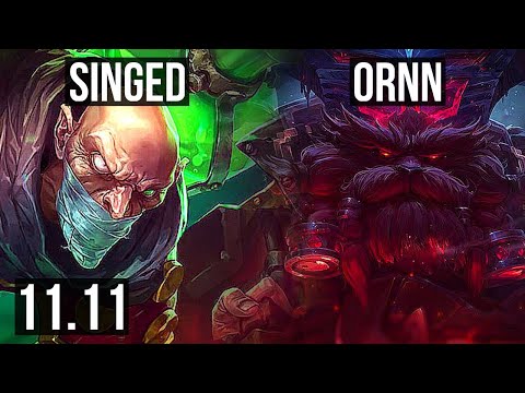 SINGED vs ORNN (TOP) | Rank 6 Singed, 5/1/6 | TR Master | v11.11