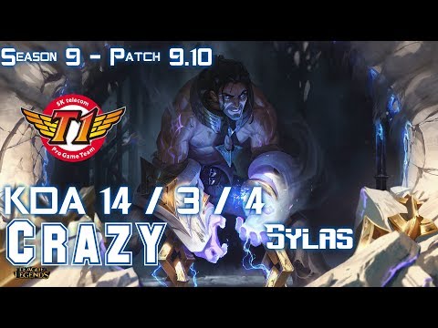 SKT T1 Crazy SYLAS vs LUCIAN Top - Patch 9.10 KR Ranked