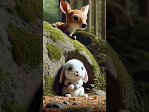 Cute video of a cat and a baby deer #cat #video #youtubeshorts #cat