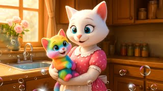 Download lagu 🌈One Rainbow Cat, Endless Trouble — Mom Can’t Keep Up! 🐾💦 #story#catshorts#ai#aicat mp3