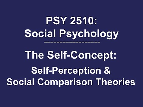 PSY 2510 Social Psychology: Self-Perception & Social Comparison