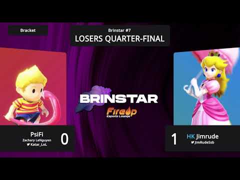PsiFi (Lucas) vs Jimrude (Peach) - Brinstar #7 Losers Quarter Finals